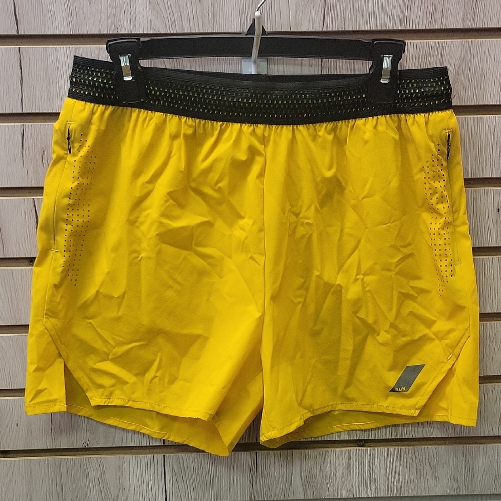 Active USA Yellow Athletic Shorts Lightweight Performance